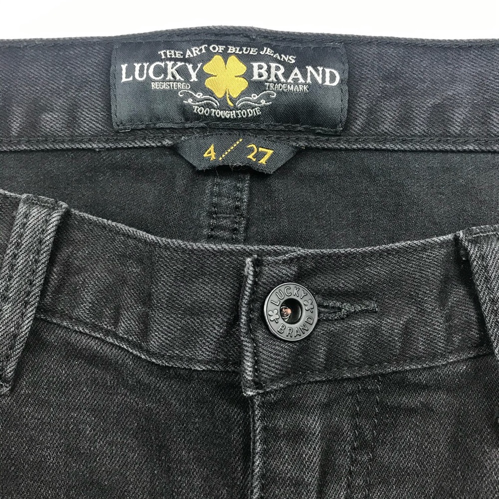 Lucky Brand Sienna Slim Boyfriend Jean Black Distr - Picture 10 of 16